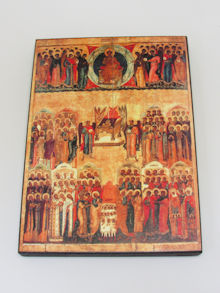 Иконы под старину. Неделя всех Святых (Русь) 16 век