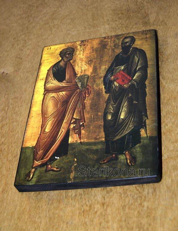 Иконы под старину. Апостолы Петр и Павел 14 век